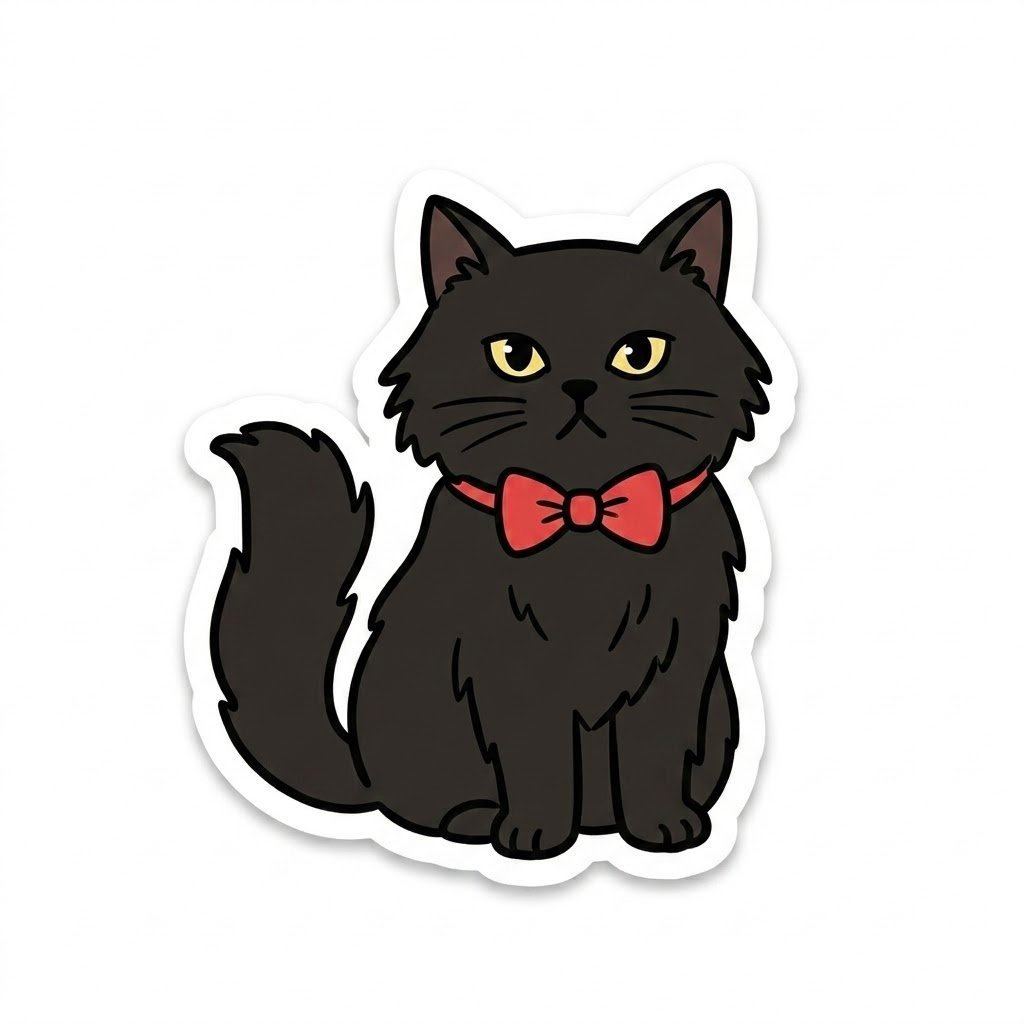 Le chat, clin d'œil à la forme de la carte de l'Iran